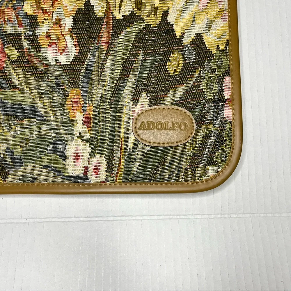 Vintage ADOLFO Floral Tapestry Portfolio Folder